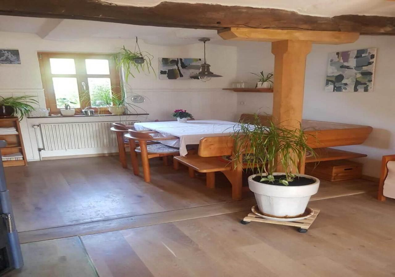 Aeltestes Haus In Quentel - Ferienwohnung 1 Mit Kleinem Garten Hessisch Lichtenau ภายนอก รูปภาพ